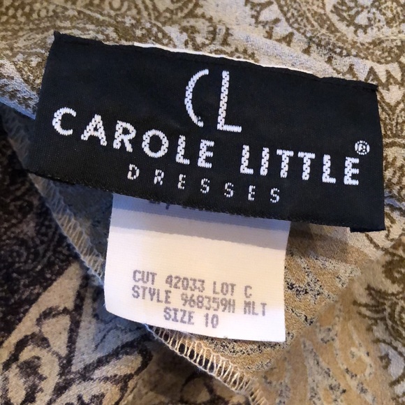 🤎Carole Little 2-Pc Damask Pleated Skirt & beaded neck tunic + infinity sash - Picture 13 of 16